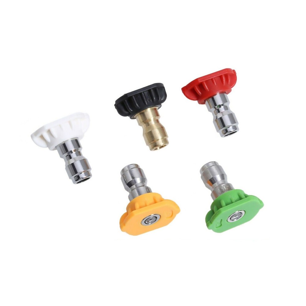 5pcs Pressure Washer Spray Tips Nozzles High Power Kit 1/4" Quick Connect