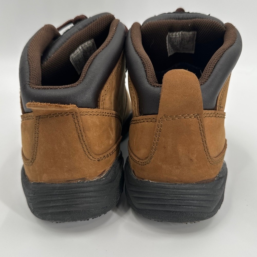 SRMAX work brown boots leather upper shoes size 8