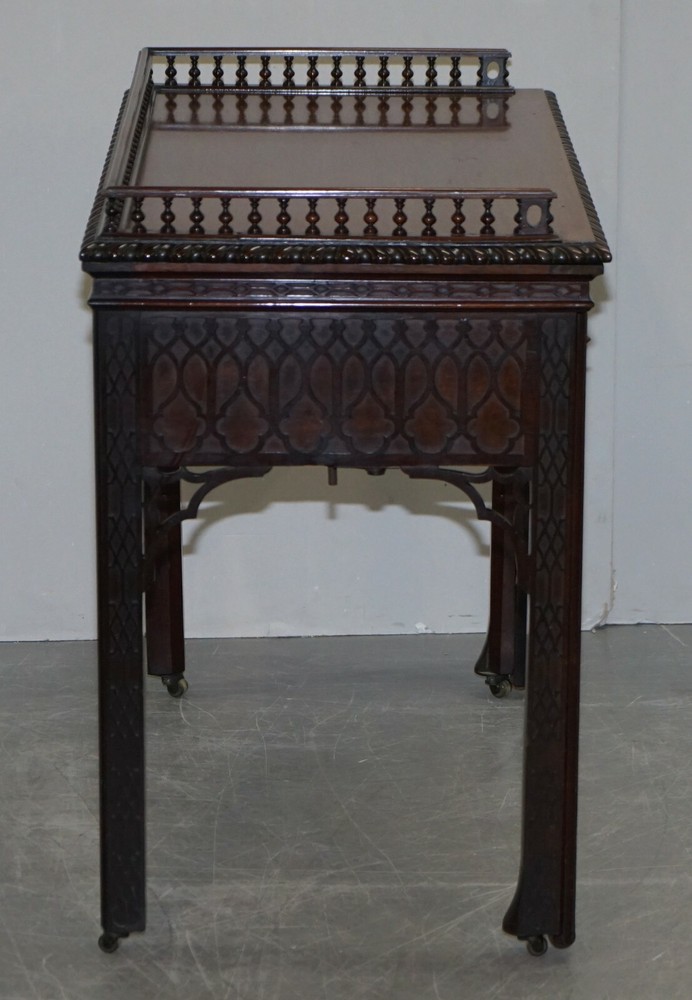 ORIGINAL THOMAS CHIPPENDALE GEORGE III MAHOGANY ARCHITECT'S WORK DESK TABLE