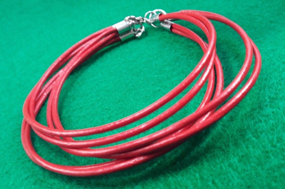 Red Leather Bracelet