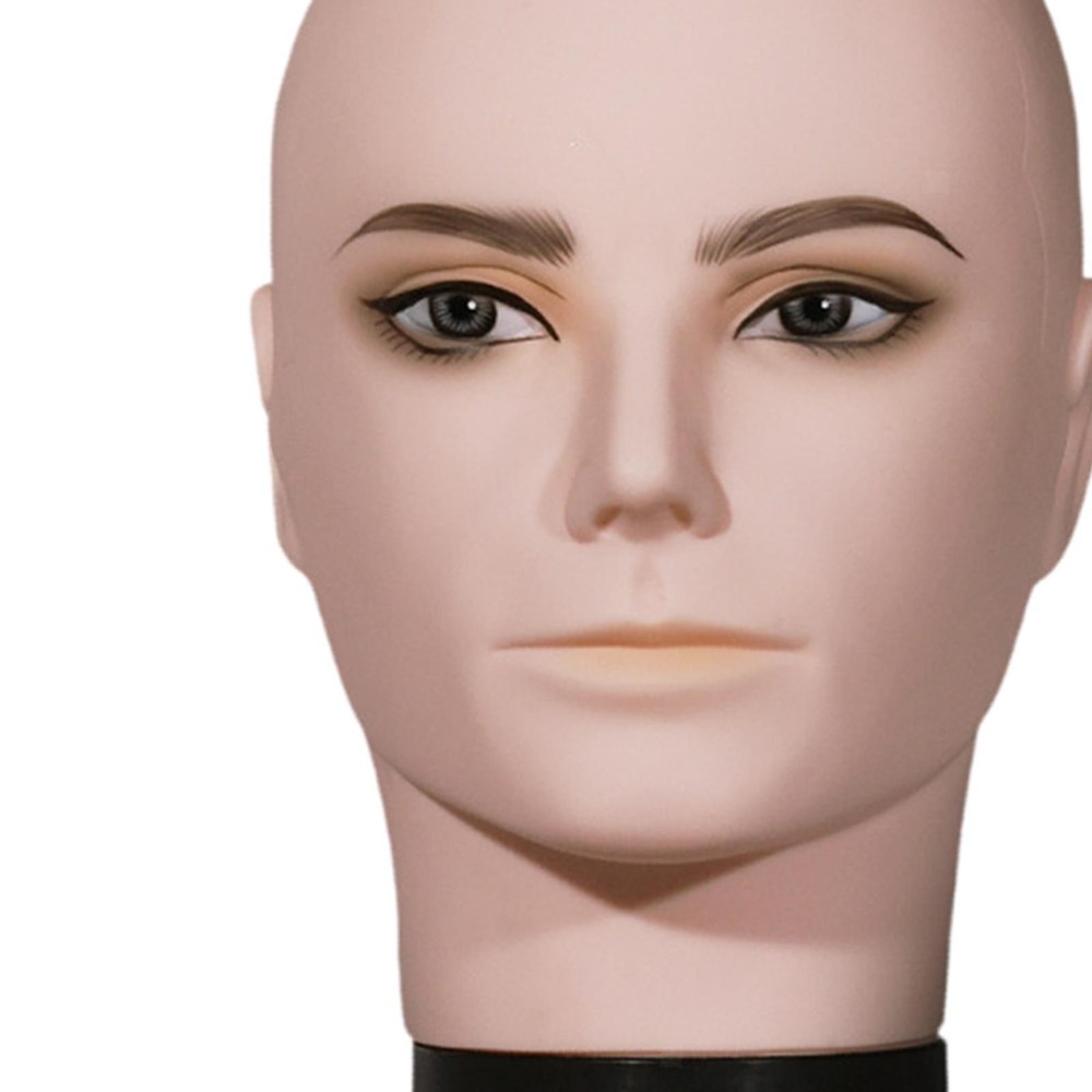 Male Bald Mannequin Head Hat Display Rack Multipurpose Realistic Training Head
