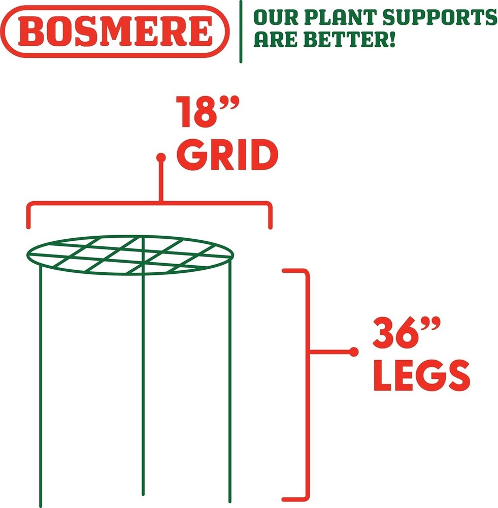 18" Plant Grid W/ Three 36" Legs 2-Pack