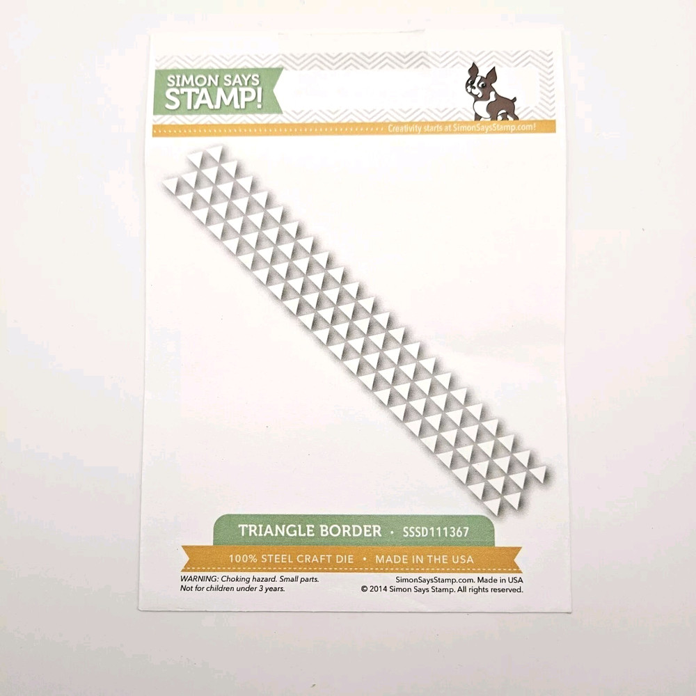 TRIANGLE PATTERN BORDER Simon Says Stamp Cutting Die Geometric Shape Texture um7