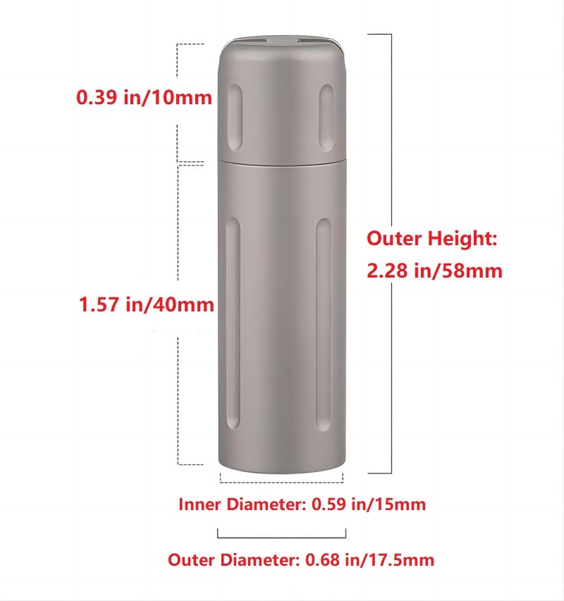 Pure Titanium Pill Holder Waterproof Portable Pill Case Container Box Organizer