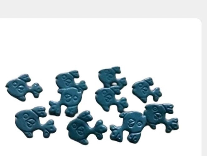 Accent Depot Fish Brads - 10 pcs Pastel Blue