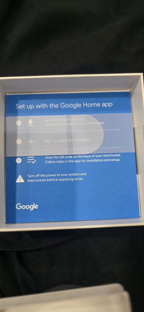 Google Nest Thermostat Charcoal Open Box Never Used