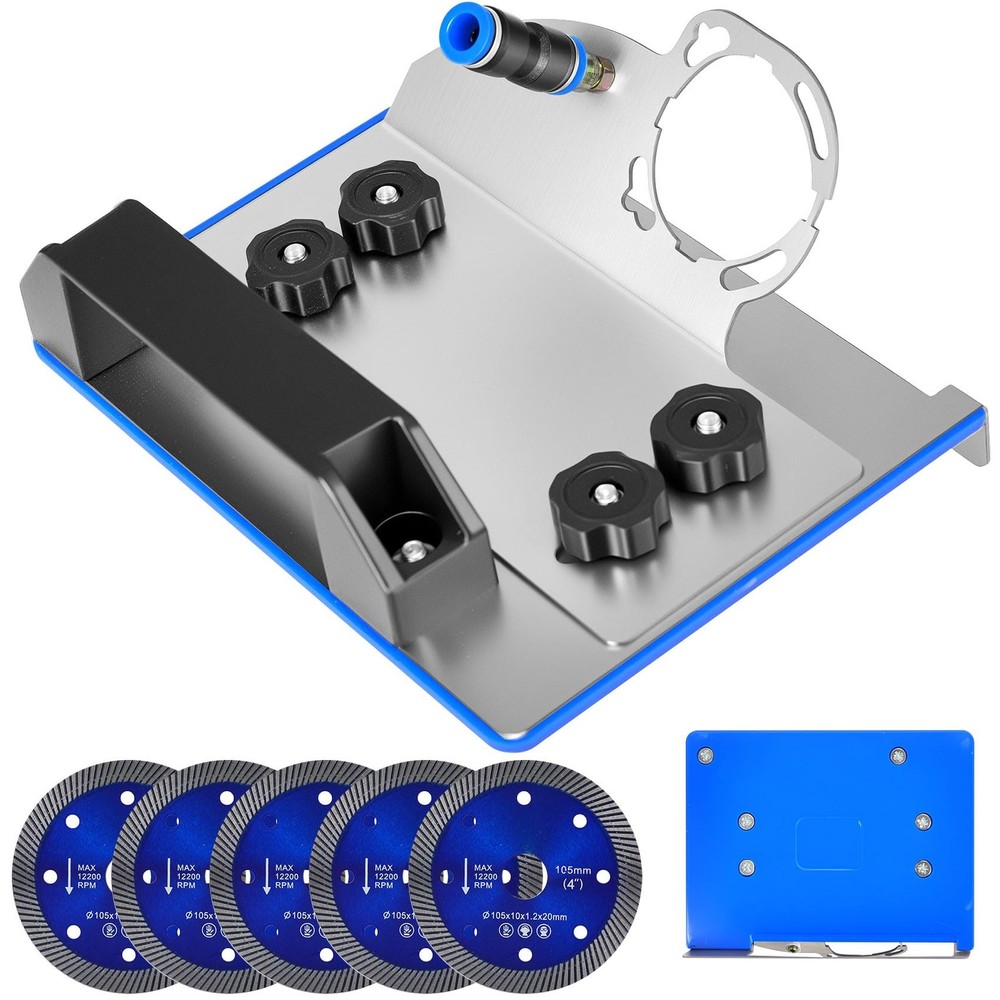 45° Tile Chamfering Tool with 4Pcs Diamond Saw Blades, Angle Grinder Blue