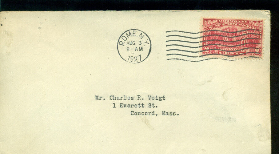 1927 FDC - Scott# 644 - Rome Cancel - No Cachet Slit Top