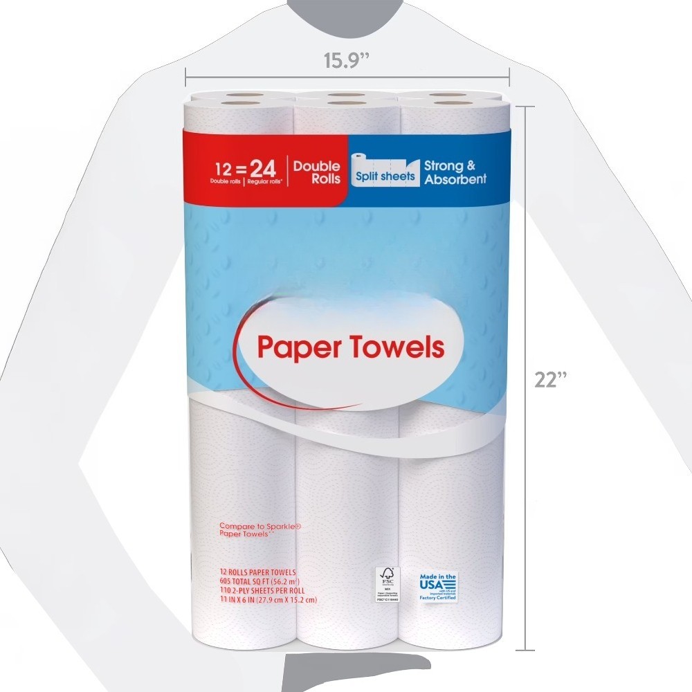 Everyday Strong Paper Towels, 12 Double Rolls