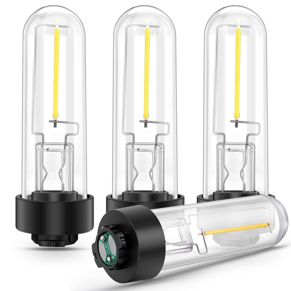 4 Pack Solar Light Replacement Bulbs 3000K 0.5W DC 3V Warm White