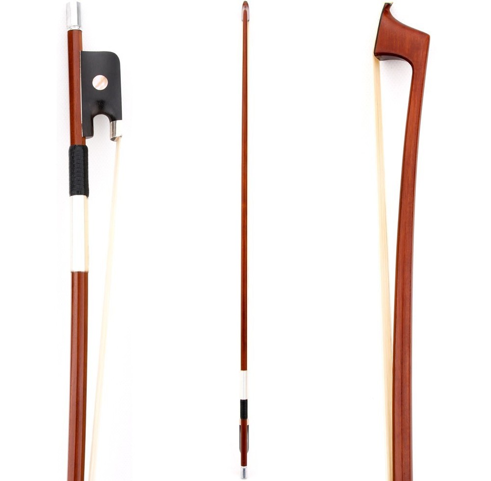 Master Cello Bow 4/4 Octagonal Pernambuco Ebony Big eye Frog Silver Parts 80g