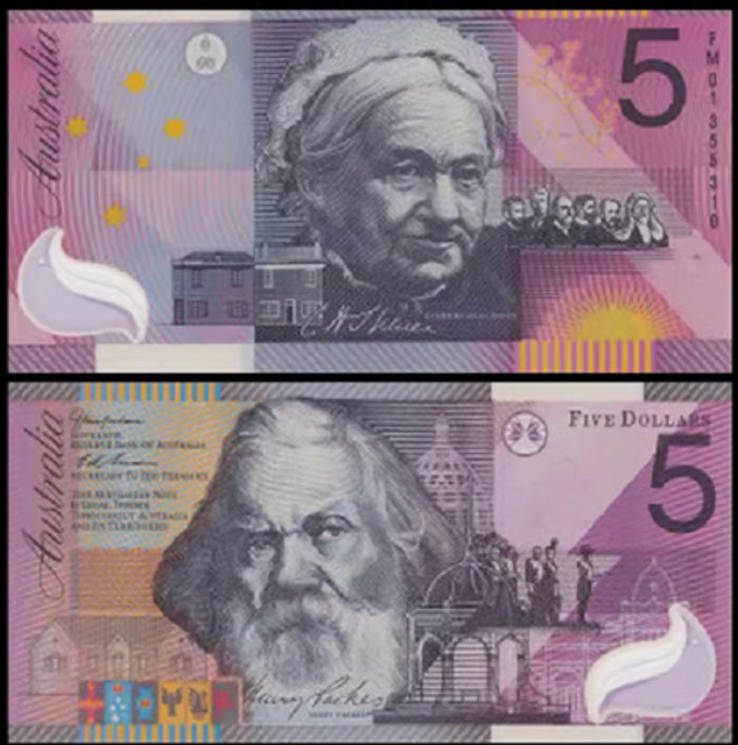 2001 Australia 5 Dollars P-56 UNC NEW Banknote