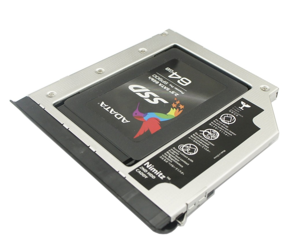 Nimitz 2nd HDD SSD Hard Drive Caddy Adapter Compatible with Dell E6430 E6530 ...