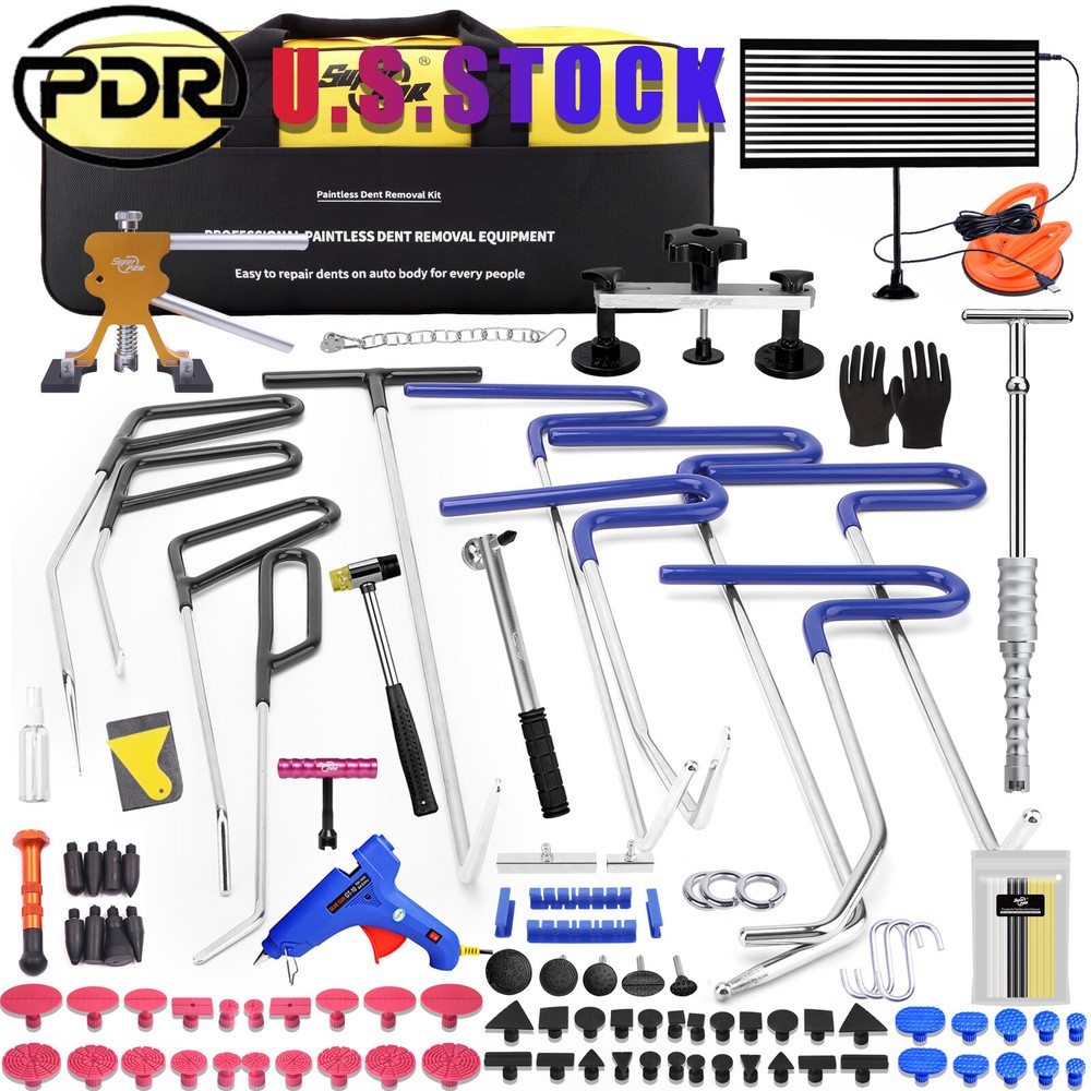 120pcs PDR Dent Repair Kit Paintless Dent Removal Tools Dent Puller Kit for Car
