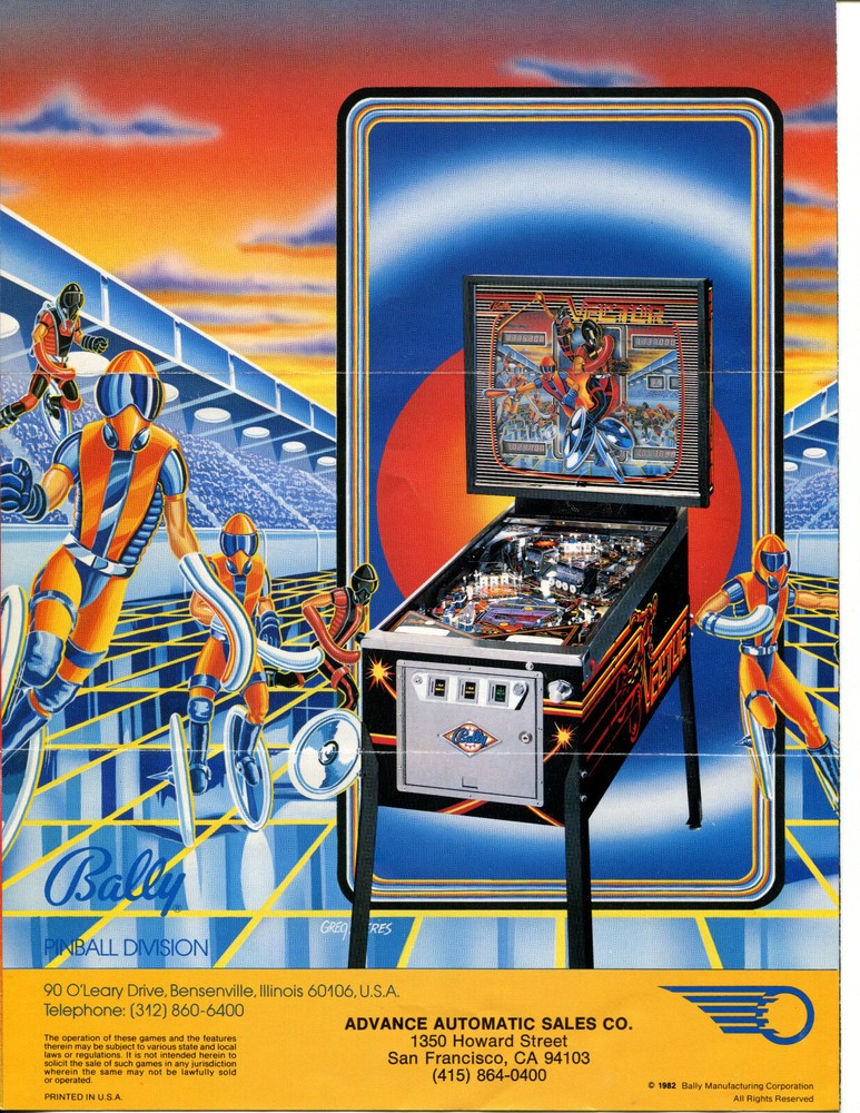 Vector Pinball by Bally Flyer / Brochure / Ad