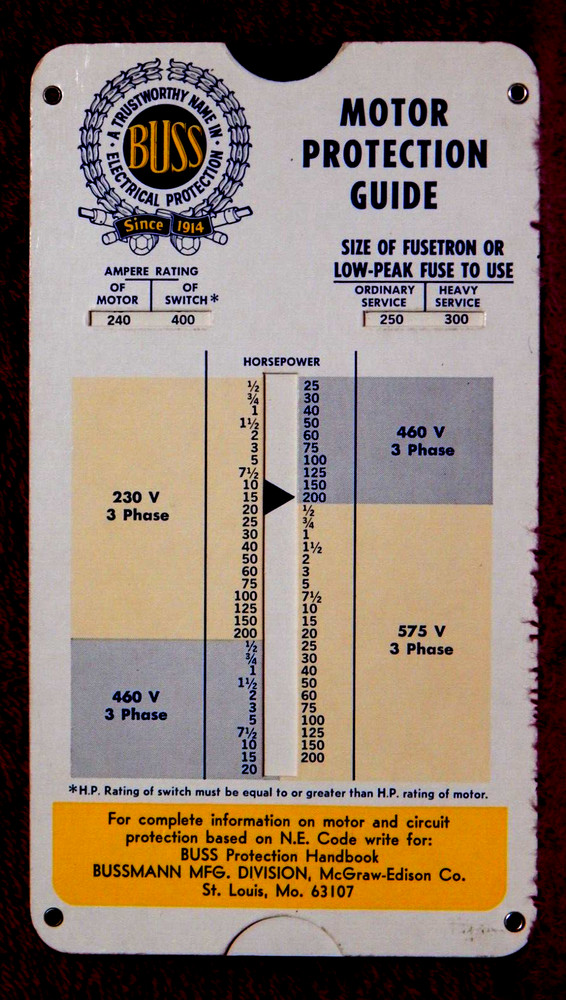 BUSS Motor Prtection Guide 1969