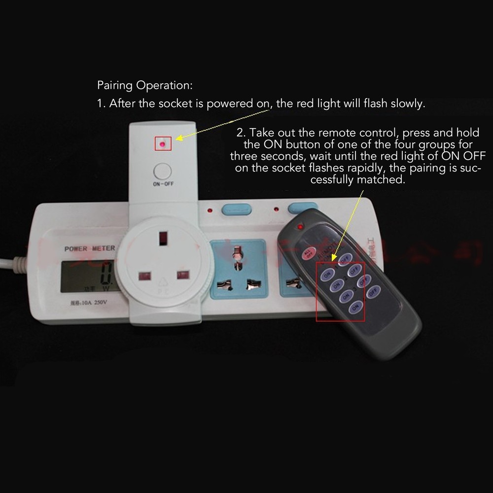 Wireless Switch Socket Kit Efficient Remote Control Function For Home Use New