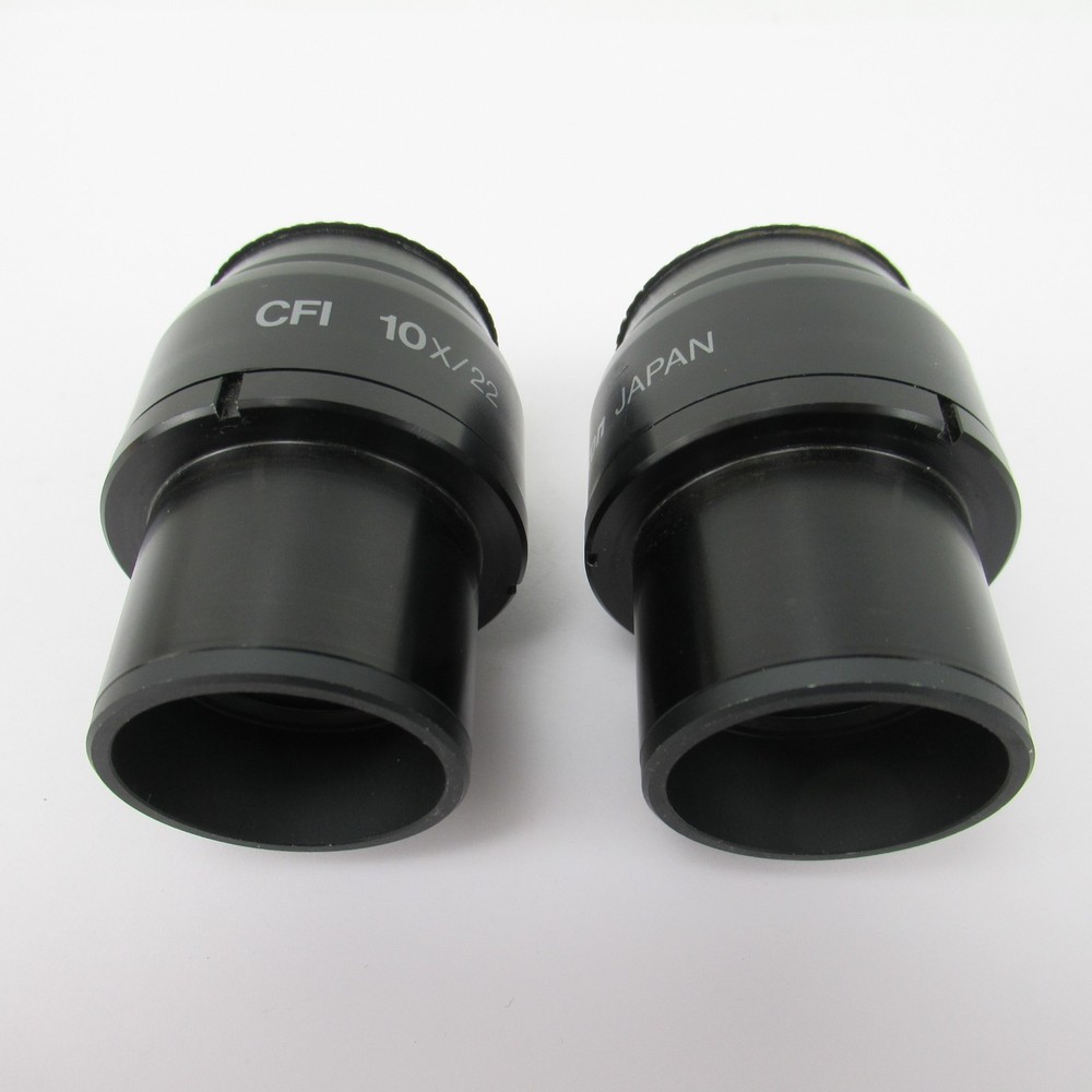 NIKON CFI 10X/22 MICROSCOPE EYEPIECE PAIR FOR ECLIPSE E & I SERIES