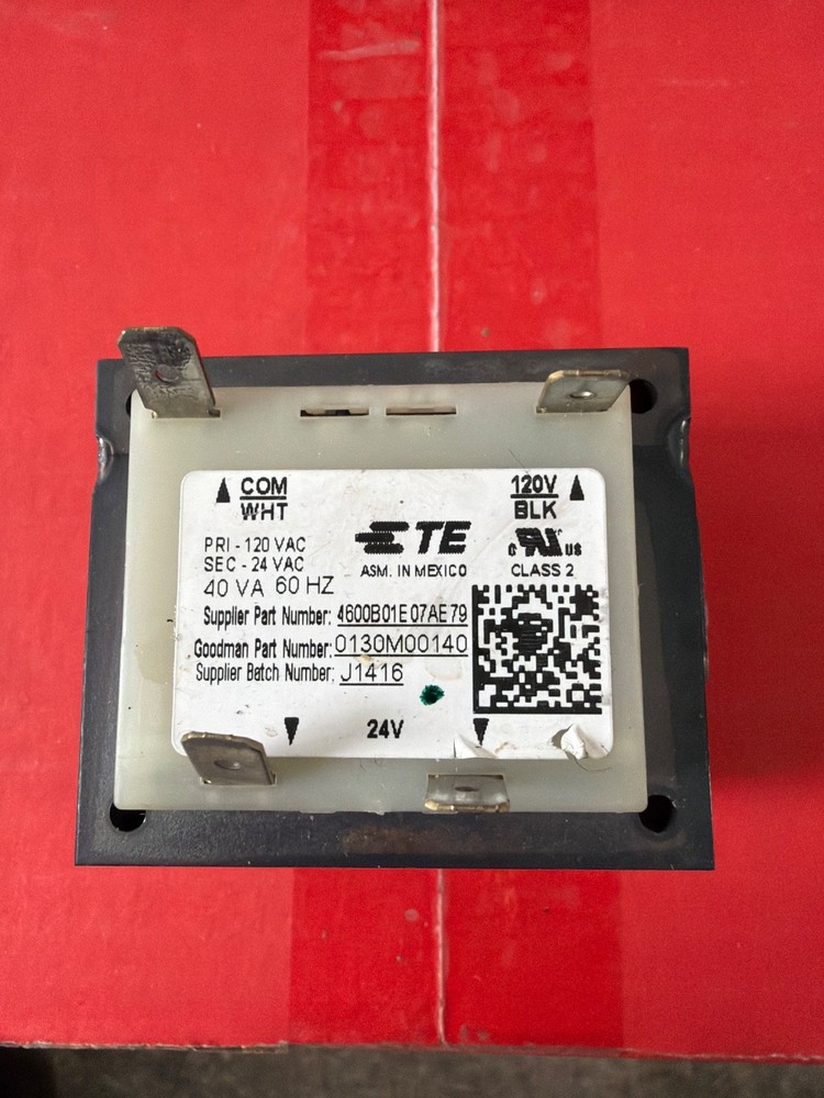 Goodman 0130M00140 120V To 24V 40VA Transformer B1141605
