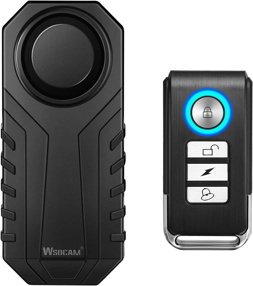 Wireless Bike Alarm Waterproof Vibration Motion Sensor with Remote 113dB