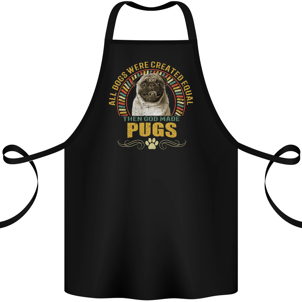 A Pug Dog Cotton Apron 100% Organic