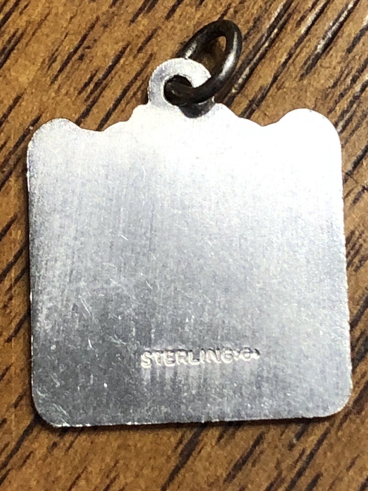 Vintage Birth Certificate Charm Sterling Silver Engraved