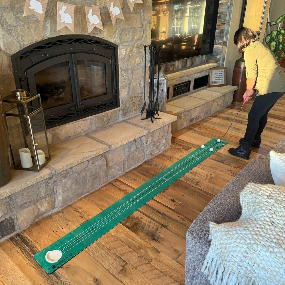 EyeLine Golf - Roll The Rock Putting Mat Have Fun Perfecting Stroke, Alignment