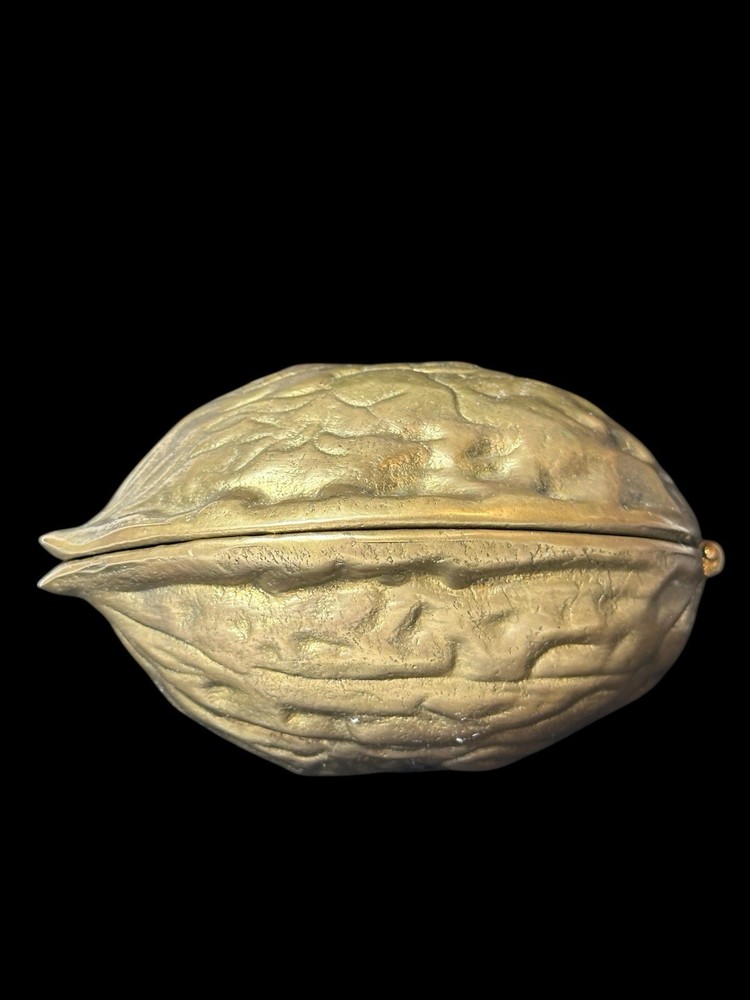 Interpur Brass Walnut Nutcracker Figurine Kitschy Decor MCM Vintage