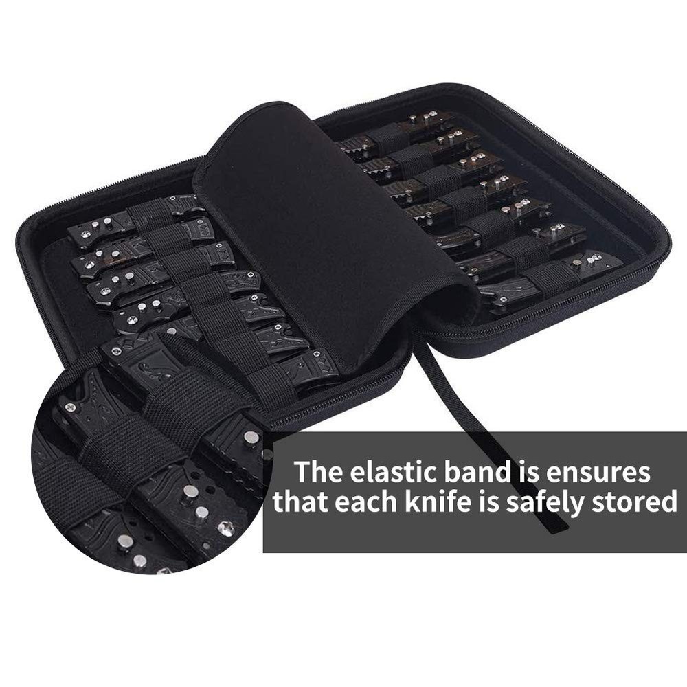 Knife Display Case: Folding Holder, Storage Organizer Large Pocket Knife Storage
