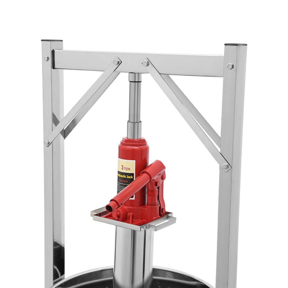 9.5Gal Fruit Wine Press, Manual Stainless Steel Cider Press with Hydraulic Jack