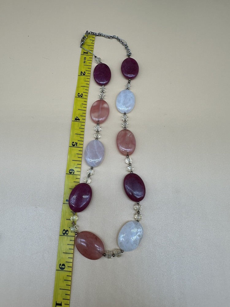 Different Gemstone Beaded Necklace