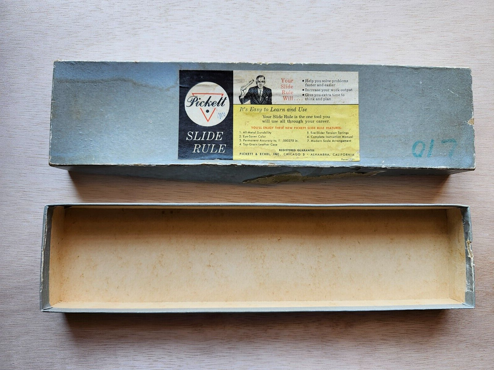 Pickett 1025 Helical Spring Design Side Rule, Full Documentation & Box