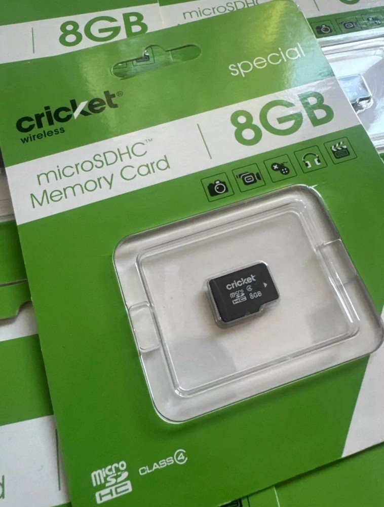Cricket MicroSDHC 8GB Class 4 Memory Card NEW