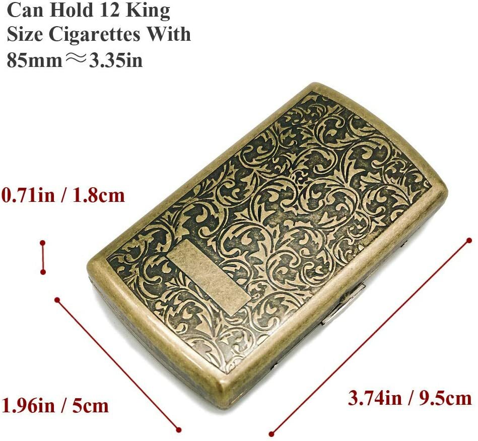 Style Double Sided King Size Mini Cigarette Case Spring Clip Open Pocket Holder