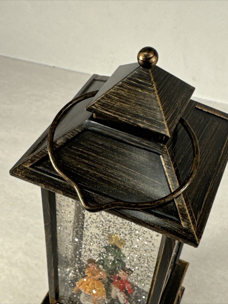 RAZ Imports Santa Decorating Tree Lighted Water Lantern Lighted