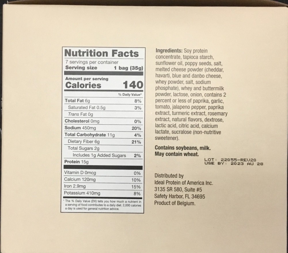 Ideal Protein Nacho Cheese Dorados - 7 packets