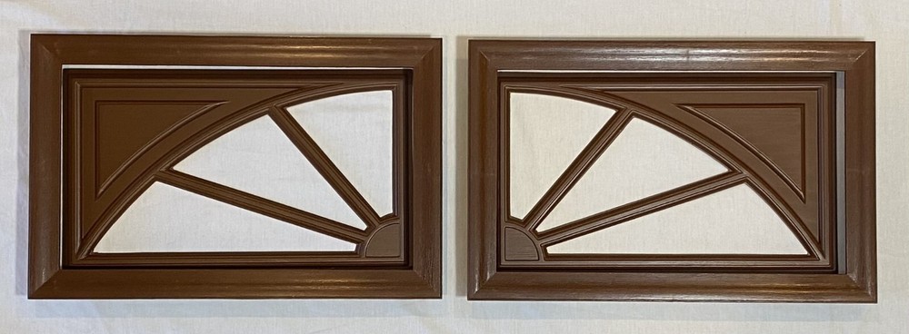 Walnut Amarr Garage Door Window Kit Short Panel Frame Insert Grill Glass Options