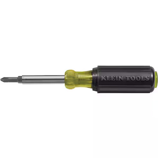 Klein Tools 5-in-1 Screwdriver/Nut Driver- Cushion Grip Handle