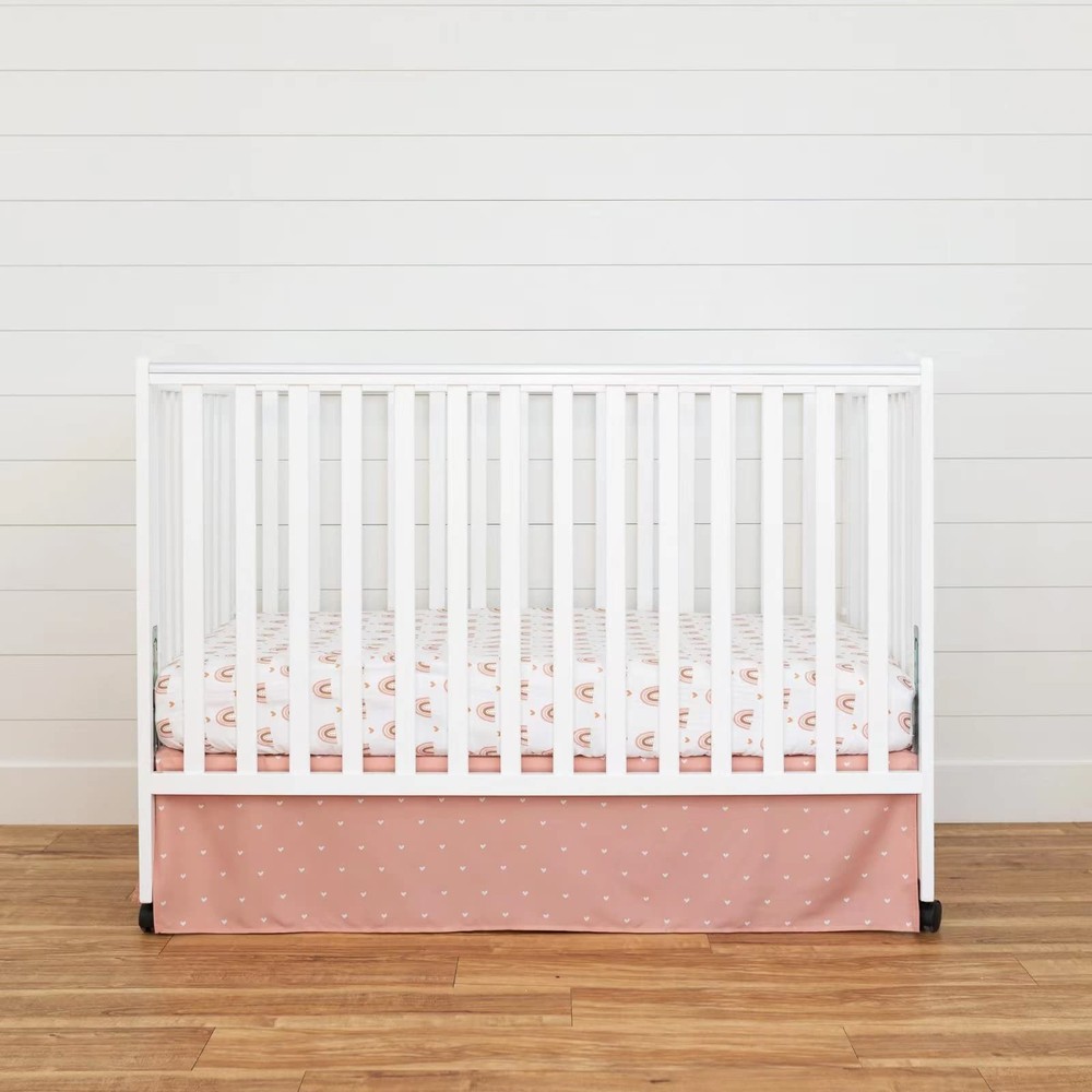 3 Piece Rainbow Boho Crib Bedding Set - Standard Size Nursery Bedding for Boy...