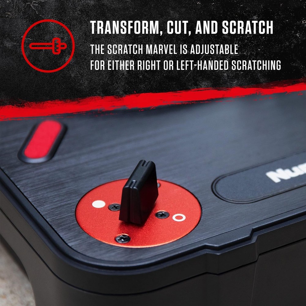 Numark PT01 Scratch | DJ Turntable for Portablists With User Replaceable Red