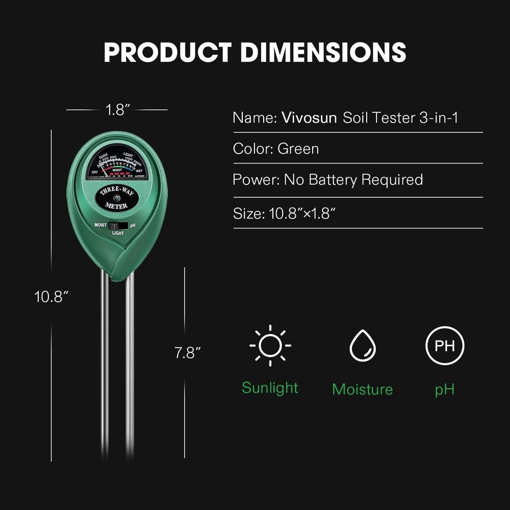 Brand New Soil Tester 3-in-1