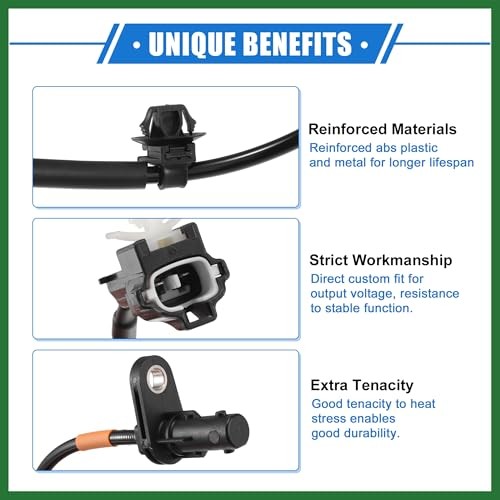 ABS Wheel Speed Sensor Compatible for Kia Optima 2012-2016 2.0L 2.4L, Custom