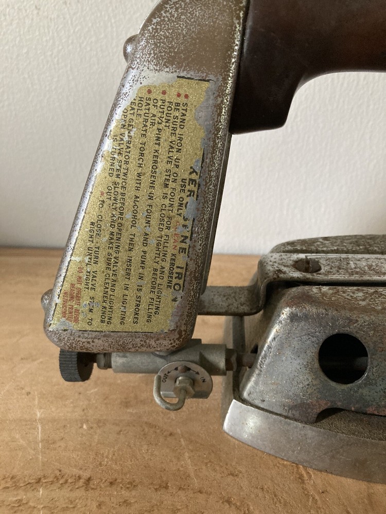 Antique 1930s Radiant Kerosene Sad Iron Rustic Primitive Kitchen Home Maker