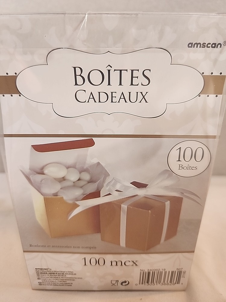 Amscan Favor Boxes Gold