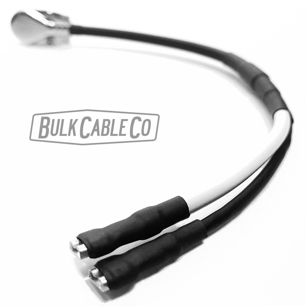 3 FT - Mogami 3082 Combo Amp Speaker Cable - Pancake Plug / Spade - Silver