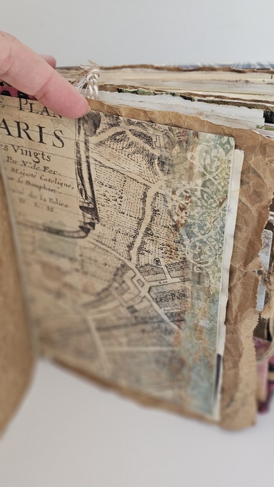 Handmade Junk Journal Travel Theme Book