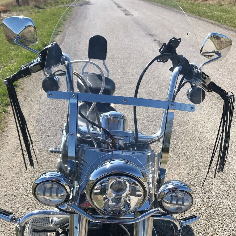 Motorcycle Clear Windshield For Harley Softail Fat Boy Heritage Softail 00-17