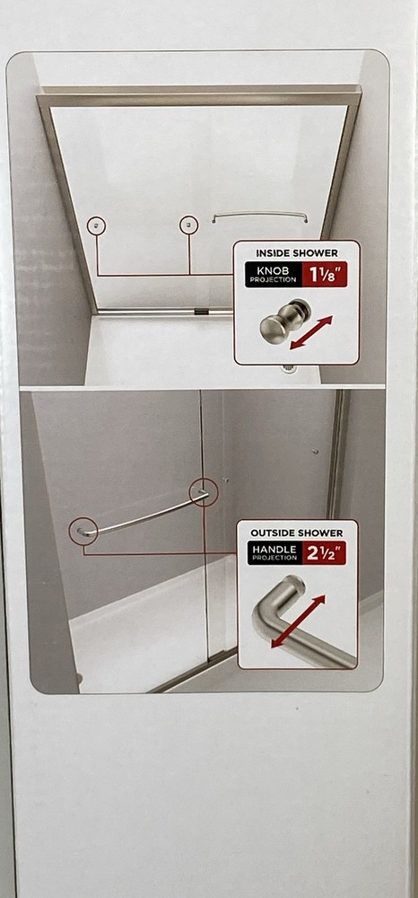 Delta - SDBR011-PC-R - 20" Handle w/ Knobs For Shower Doors Chrome
