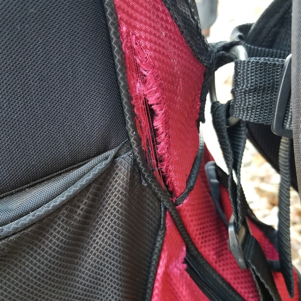 Golf stand bag Golfmate MATE black red shoulder strap