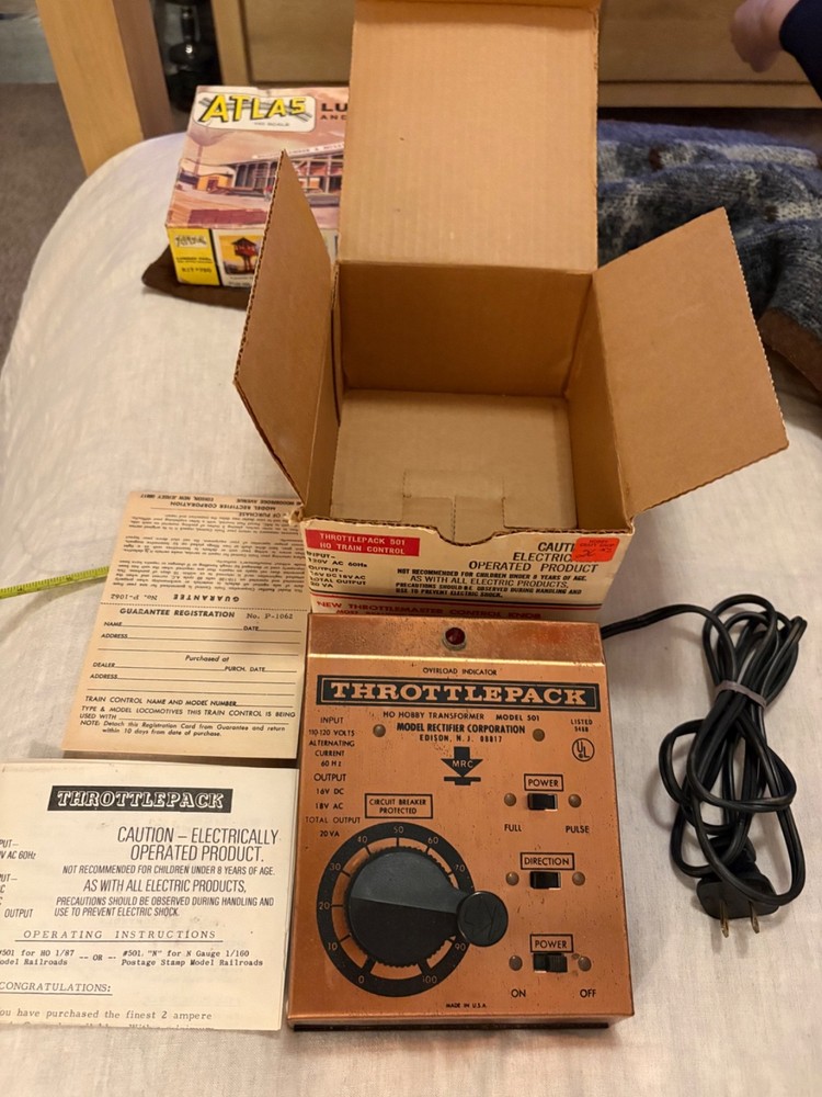 Vintage MRC Throttlepack #501 HO Train Control Train Transformer Model Railroad